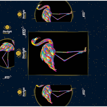 Pop Colors Flamingo 1000 Jigsaw Puzzle box 3D Modell