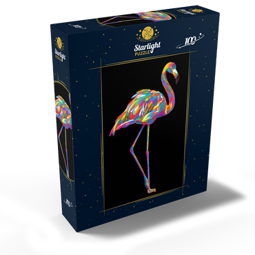 Pop Colors Flamingo 100 Jigsaw Puzzle box view2