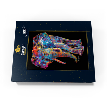 Pop Colors Elephant 500 Jigsaw Puzzle box view3