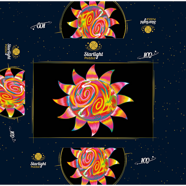 Bright Sun 100 Jigsaw Puzzle box 3D Modell