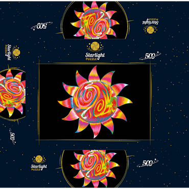 Bright Sun 500 Jigsaw Puzzle box 3D Modell