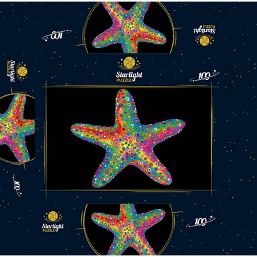 Starfish Pop Colors 100 Jigsaw Puzzle box 3D Modell
