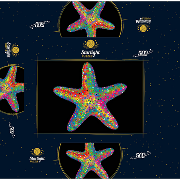 Starfish Pop Colors 500 Jigsaw Puzzle box 3D Modell