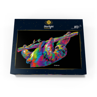 Sloth Relaxin' 100 Jigsaw Puzzle box view3