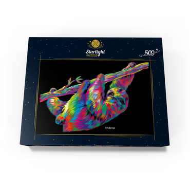 Sloth Relaxin' 500 Jigsaw Puzzle box view3