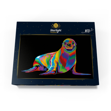 Pop Colors Sea Lion 100 Jigsaw Puzzle box view3