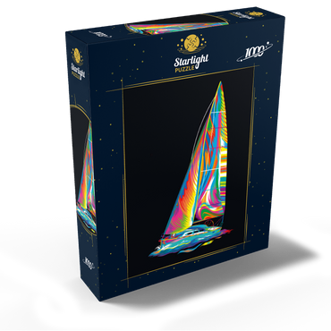 Pop Colors Sailboat 1000 Jigsaw Puzzle box view2