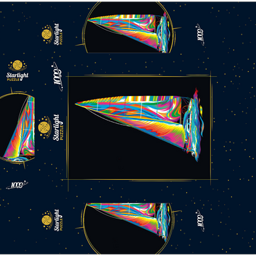 Pop Colors Sailboat 1000 Jigsaw Puzzle box 3D Modell