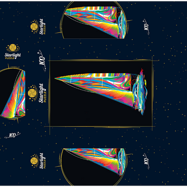 Pop Colors Sailboat 100 Jigsaw Puzzle box 3D Modell