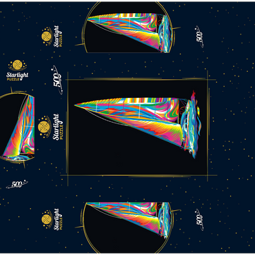 Pop Colors Sailboat 500 Jigsaw Puzzle box 3D Modell