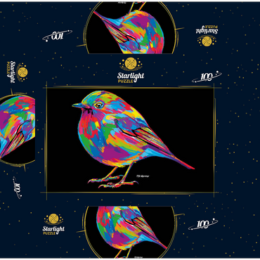 Robin Pop Colors 100 Jigsaw Puzzle box 3D Modell