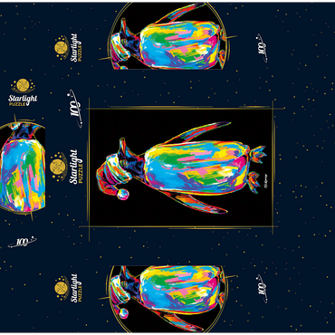 Penguin with a Hat 100 Jigsaw Puzzle box 3D Modell