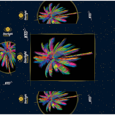 Colorful Palm Tree 1000 Jigsaw Puzzle box 3D Modell