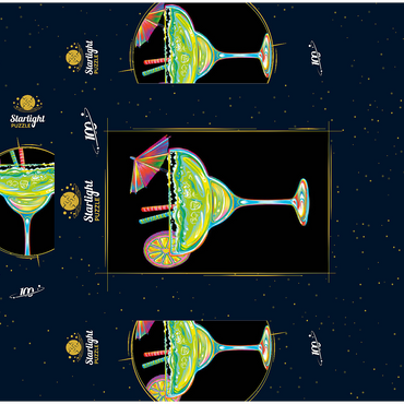 Fun Margarita 100 Jigsaw Puzzle box 3D Modell