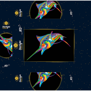 Pop Colors Marlin 100 Jigsaw Puzzle box 3D Modell