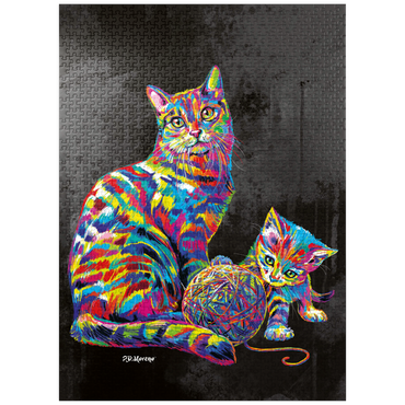 puzzleplate Kitty Family 1000 Jigsaw Puzzle