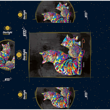 Kitty Family 1000 Jigsaw Puzzle box 3D Modell