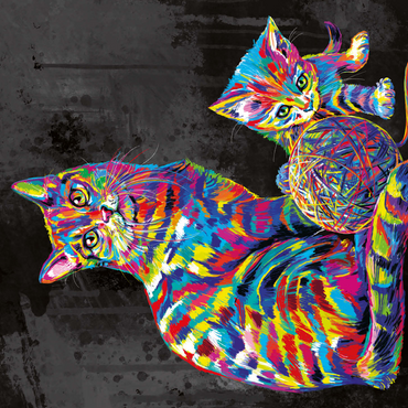 Kitty Family 500 Jigsaw Puzzle 3D Modell