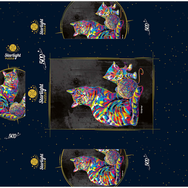 Kitty Family 500 Jigsaw Puzzle box 3D Modell