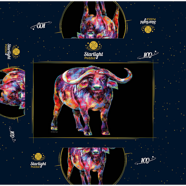 Raging Bull 100 Jigsaw Puzzle box 3D Modell