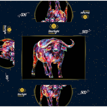 Raging Bull 500 Jigsaw Puzzle box 3D Modell