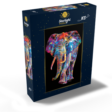 Elephant Pop Colors 100 Jigsaw Puzzle box view2