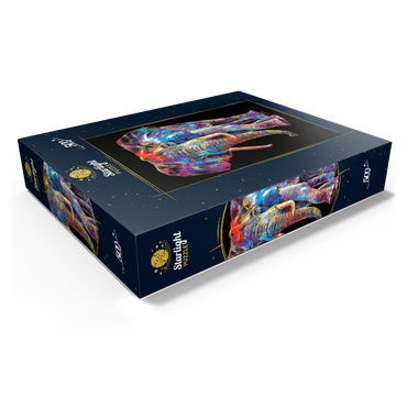 Elephant Pop Colors 500 Jigsaw Puzzle box view1