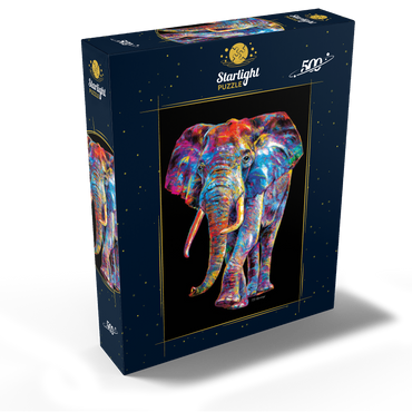 Elephant Pop Colors 500 Jigsaw Puzzle box view2