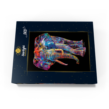 Elephant Pop Colors 500 Jigsaw Puzzle box view3