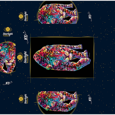 Curious Tiger 100 Jigsaw Puzzle box 3D Modell