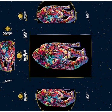 Curious Tiger 500 Jigsaw Puzzle box 3D Modell