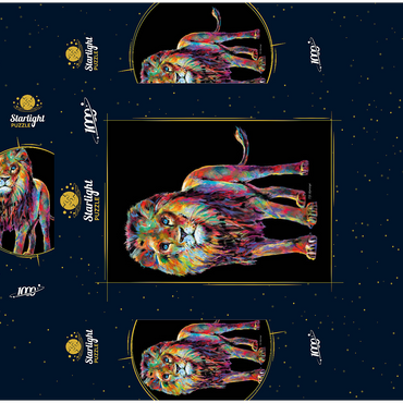 Pop Colors Lion 1000 Jigsaw Puzzle box 3D Modell