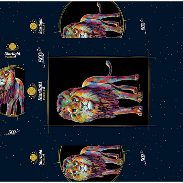 Pop Colors Lion 500 Jigsaw Puzzle box 3D Modell