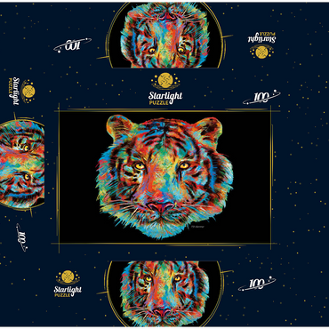 Tiger Head 100 Jigsaw Puzzle box 3D Modell