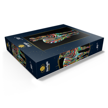 Colorful Zebra 100 Jigsaw Puzzle box view1