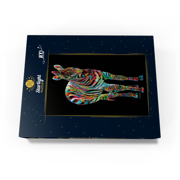 Colorful Zebra 100 Jigsaw Puzzle box view3