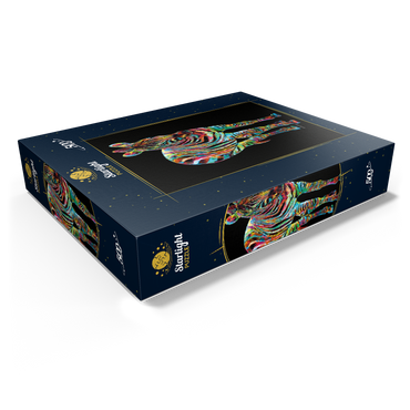 Colorful Zebra 500 Jigsaw Puzzle box view1