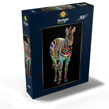 Colorful Zebra 500 Jigsaw Puzzle box view2