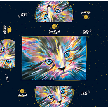 Purrr Fect 500 Jigsaw Puzzle box 3D Modell