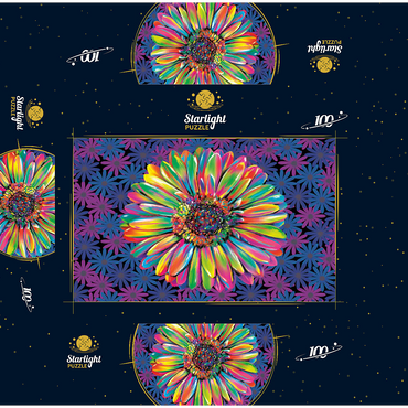 Gerber Daisy 100 Jigsaw Puzzle box 3D Modell