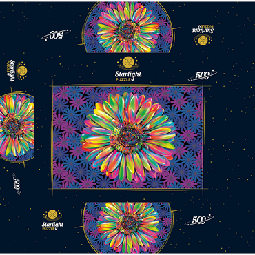 Gerber Daisy 500 Jigsaw Puzzle box 3D Modell