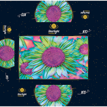 Sunflower 100 Jigsaw Puzzle box 3D Modell