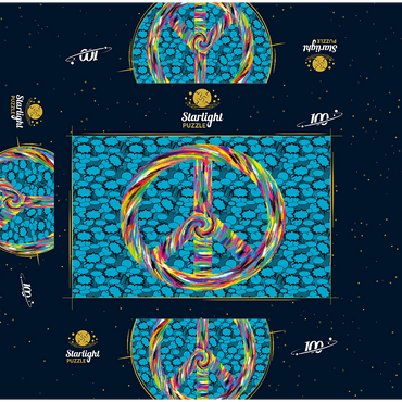 Peace and Love 100 Jigsaw Puzzle box 3D Modell