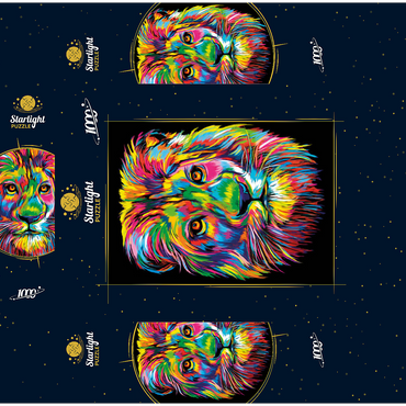 Lion Head 1000 Jigsaw Puzzle box 3D Modell