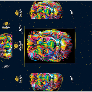 Lion Head 500 Jigsaw Puzzle box 3D Modell