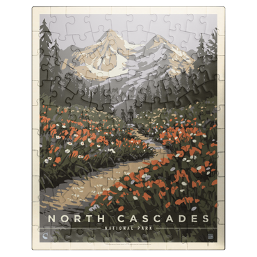 puzzleplate North Cascades National Park: Summer Hike, Vintage Poster 100 Jigsaw Puzzle