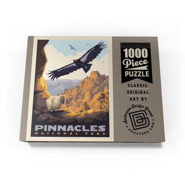 Pinnacles National Park: California Condors, Vintage Poster 1000 Jigsaw Puzzle box view3