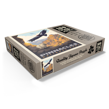 Pinnacles National Park: California Condors, Vintage Poster 100 Jigsaw Puzzle box view1