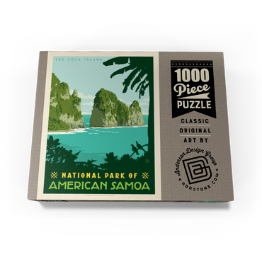 National Park of American Samoa, Vintage Poster 1000 Jigsaw Puzzle box view3