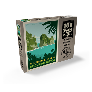 National Park of American Samoa, Vintage Poster 100 Jigsaw Puzzle box view2